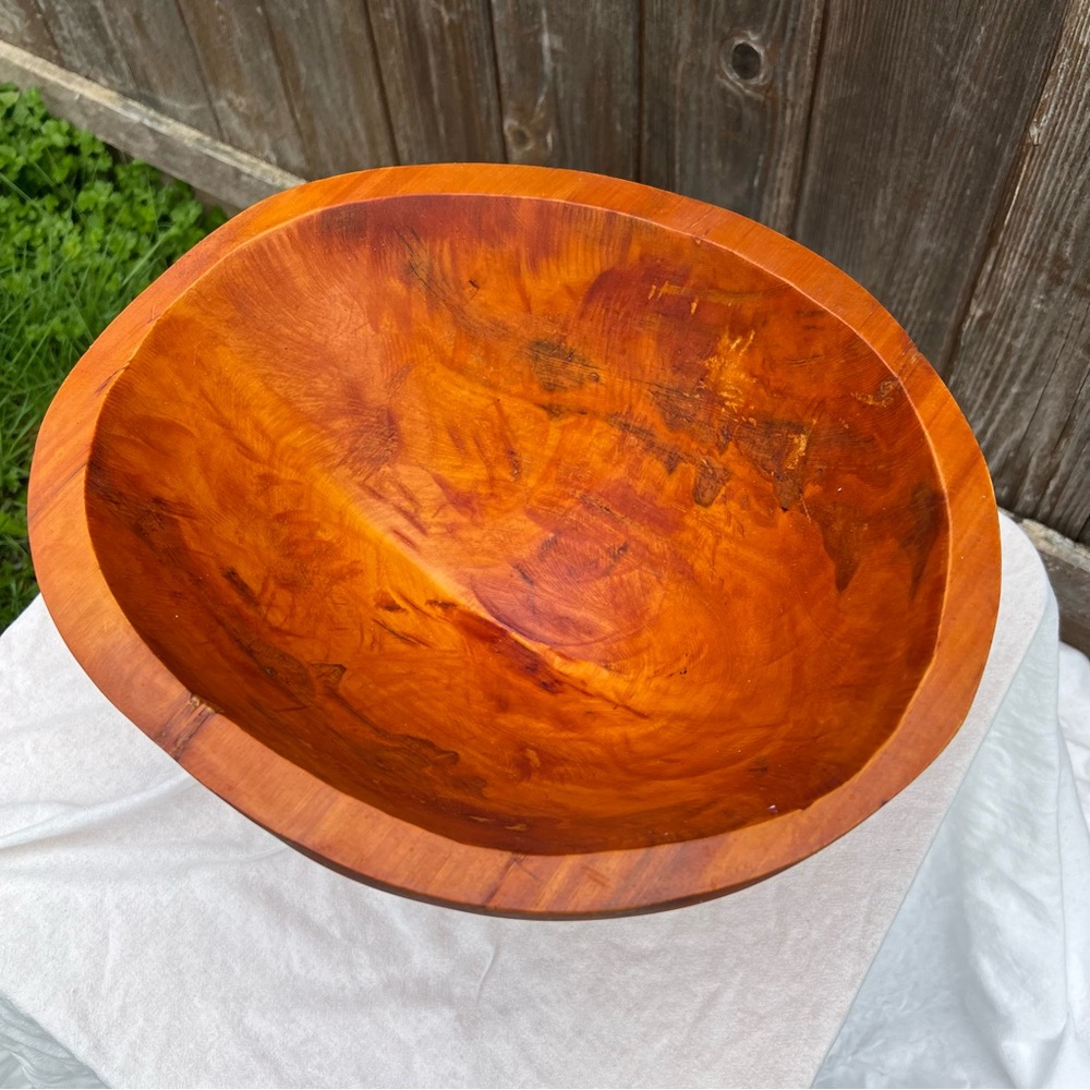 Solid Arbutus Wood Bowl Handmade 14 by 8 inches local made Vancouver island